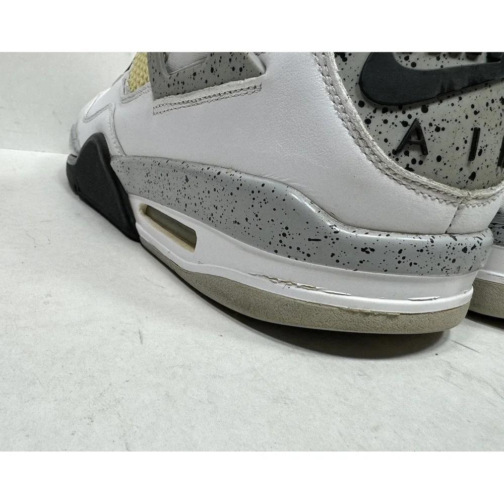 Nike Air‎ Jordan 4 IV Retro White Cement Gray 2016 840606-192 Og Men's Size 14